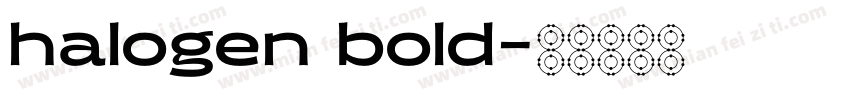 halogen bold字体转换